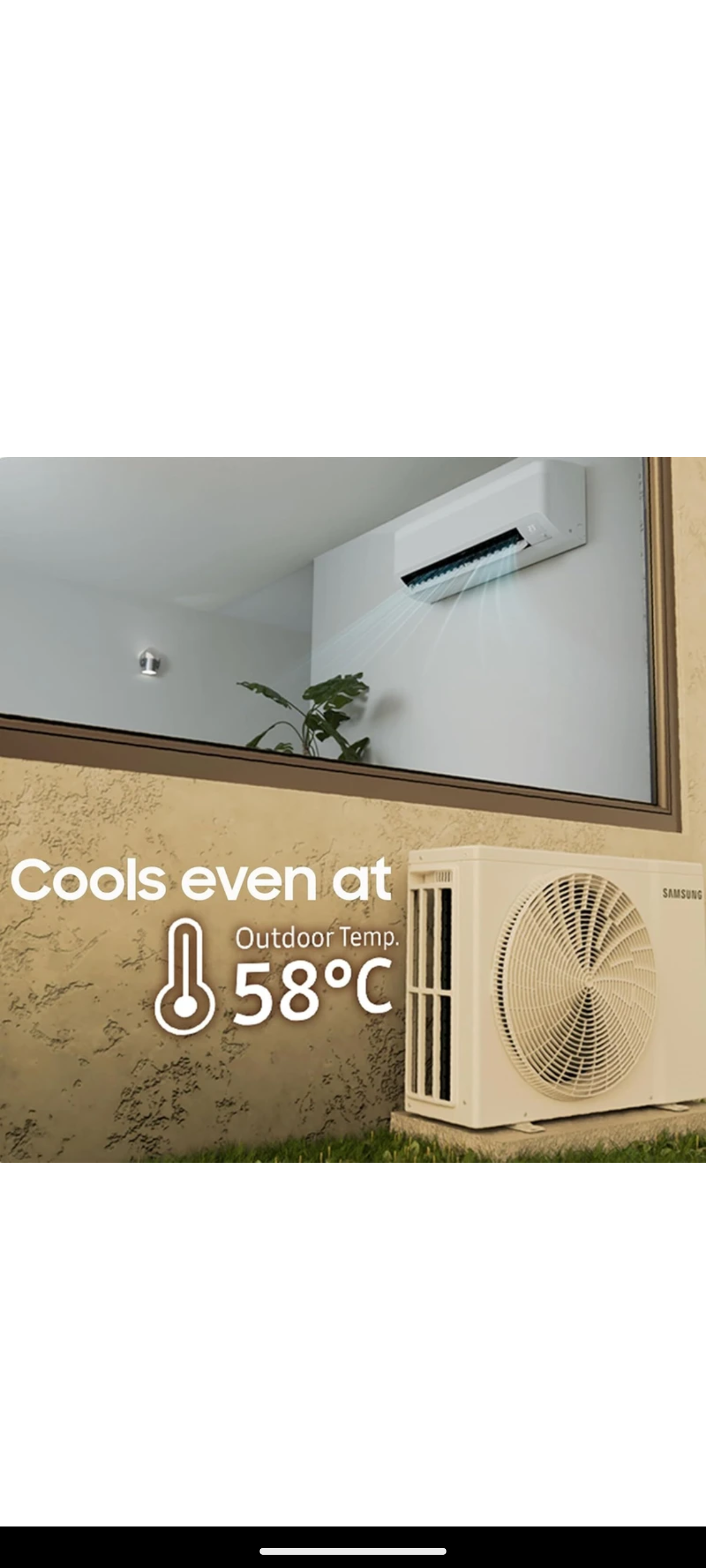 Samsung   2025 Model 1 Ton 3 Star Split Inverter 5 Step Convertible with Powerful cooling & Energy saving, 120% expandable AC (AR50F12DOLHNNA// AR50F12DOLHXNA, White)